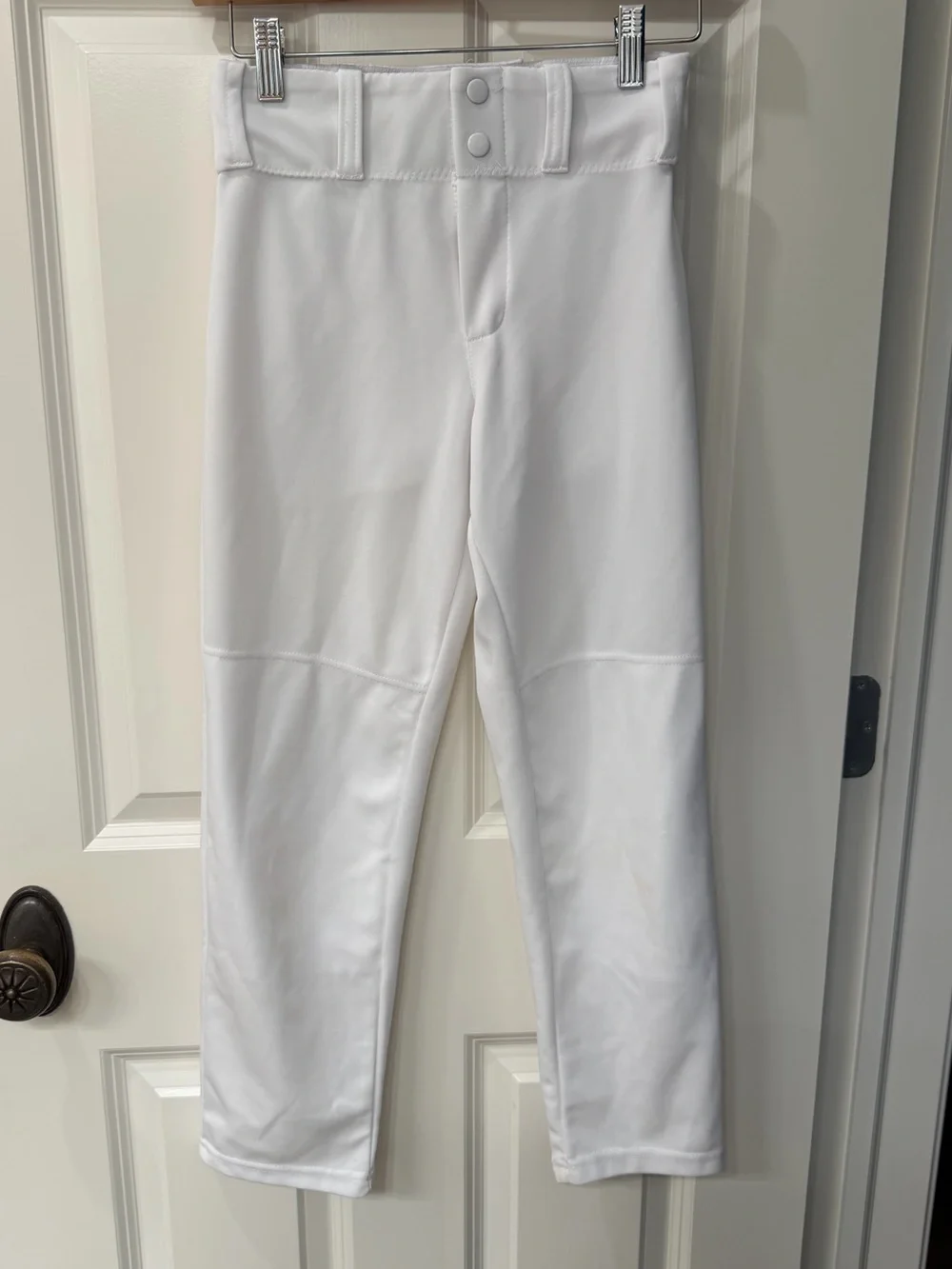 Girls White Athletic Softball Pants